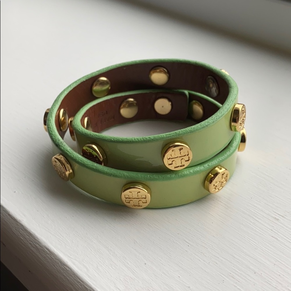 Tory Burch Patent Leather Wrap Bracelet